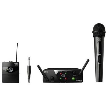 AKG WMS40MINI2-MIX-SET-US25AC Mini Wireless Vocal/Instrument Set (Freq: A/C)