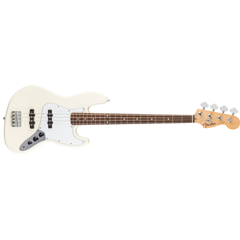 Fender 0266840505 Standard Jazz Bass, Laurel Fingerboard - Olympic White
