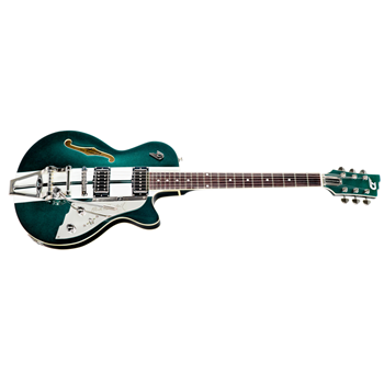 Duesenberg CAMPBELL40CGW-U (USED) Mike Campbell 40th Anniversary Semi Hollow - Racing Green/White Twinstripes w/ Case