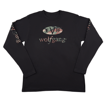 EVH 0222260406 Wolfgang Camo - L/S T-Shirt - Black - Sm