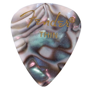 Fender 1980351757 Thin Abalone Premium Celluloid 351 Shape Picks 12-Pack