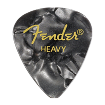 Fender 1980351943 Heavy Black Moto Premium Celluloid 351 Shape Picks, Heavy Black Moto 12-Pack