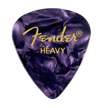 Fender 1980351976 Premium Celluloid 351 Shape Picks, Heavy Purple Moto 12-Pack