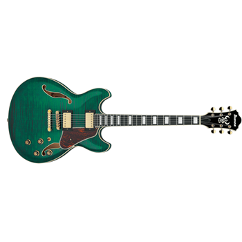 Ibanez AS93FMTMG AS Artcore Expressionist Hollow Body Electric Guitar - Transparent Moss Green