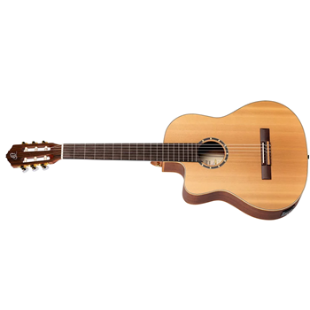 Ortega RCE131L Family Series Pro Solid Solid Top Left Handed Classical Acoustic-Electric Guitar - Natural w/Gigbag