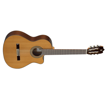 Alhambra 3C CT E1 Solid Cedar Top Cutaway Nylon String Classical Acoustic-Electric Guitar w/ Gig Bag