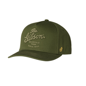 Gibson GHT-SSNBKSCRPOL Script Logo Structured Snapback - Olive