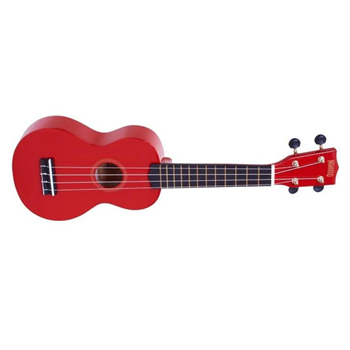 Mahalo MR1-RD Rainbow "R" Series Soprano Ukulele - Red W/ Gig Bag