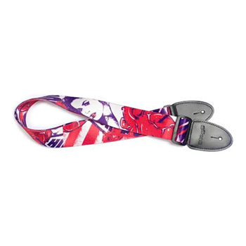 Stagg STE-POGORLRED3 Terylene Guitar Strap with "Pop girl" Pattern