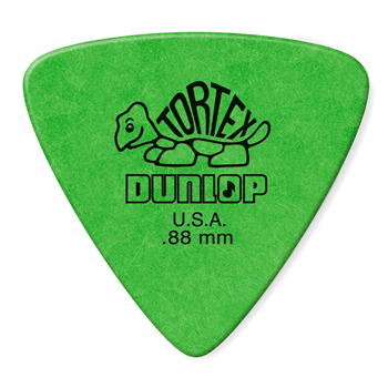 Dunlop 431P.88 Tortex Triangle 0.88mm Picks - Green (6pk)
