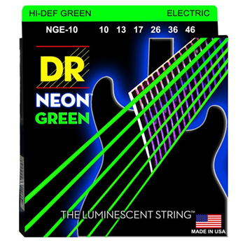 DR Strings NGE-10 DR Neon Green strings (10-46) Regular