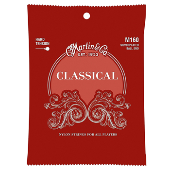 Martin 41Y18M160 Silverplated Classical Nylon Ball End Hard Tension Guitar Strings Gauge 28-43