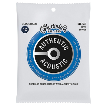 Martin 41Y18MA240 Authentic Acoustic Bronze Bluegrass Guitar Strings - Gauge 12 - 56