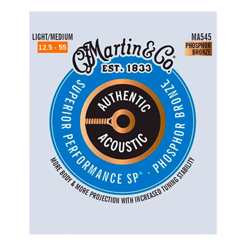 Martin 41Y18MA545 Authentic Acoustic Superior Performance Bronze Guitar Strings - Light/Medium Gauge 12.5 - 55