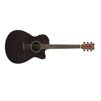 Yamaha FSX400C-SMB Concert Cutaway Acoustic Electric Guitar - Smoke Black