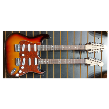 Bandstand FS12-6-SB Strat Double Neck 12/6 String Sunburst