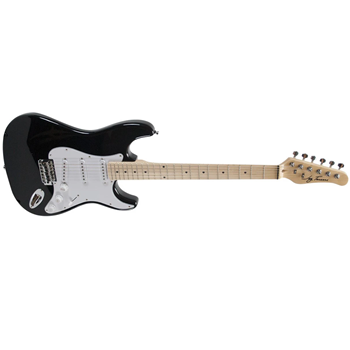 JT-100-BK Jay Turser Full Size Electric Guitar Classic Double Cutaway - Black