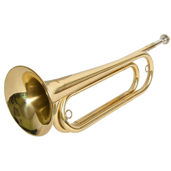 Regiment WI-800-BG Clear Lacquered Brass Bugle w/ Case