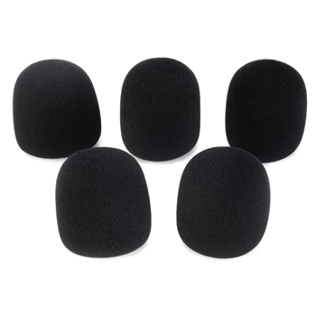 On-Stage ASWS58B5 Black Microphone Windscreens (5pk)