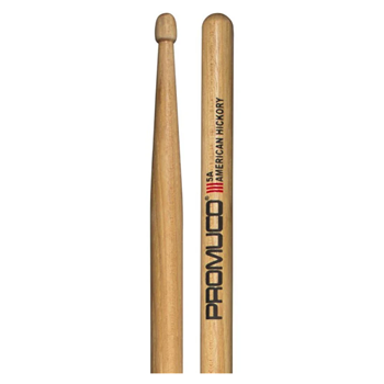 Promuco Percussion 18015AX Promuco American Hickory Drumsticks - 5A, Wood Tip