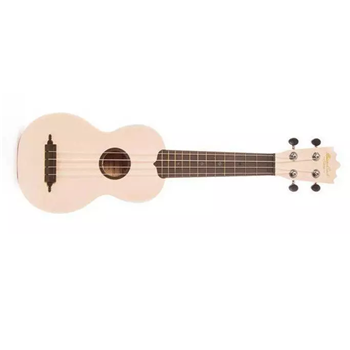 Beaver Creek BCABS-WHITE Ulina Soprano Ukulele - White w/ Gig Bag
