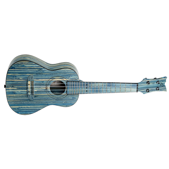 Ortega RUSWB-CC 4-String Bamboo Series All Solid Concert Ukulele w/Bag,  Stone Washed with Gig bag