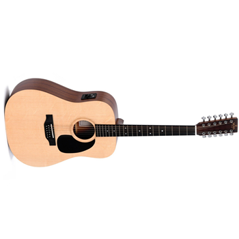 Sigma DM12E+ Solid Sitka Spruce Top 12-String Acoustic-Electric Guitar - Natural