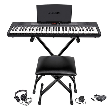 Alesis HARMONY61MK4XUS 61-Key Portable Keyboard Bundle With/ Bench, Stand, Headphones And Sustain Pedal