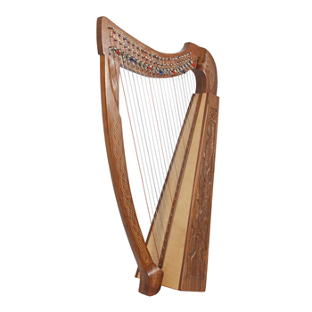 Roosebeck HTHAC-V-U (USED) 22-String Heather Harp Chelby levers - Vine Engraved Inlays w/ Carrying Bag & Tuning Wrench