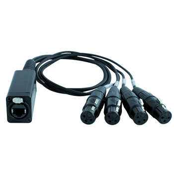 Digiflex LDMX-CAT-IN DMX Muxer 3 Pin Input 4x XLR 3 Female To EtherCON