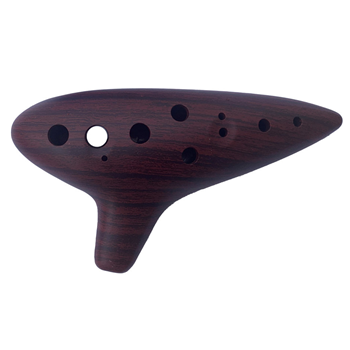Zev ZEV-OCA-WOOD Plastic 12-Holes Key of C Ocarina - Wood Grain