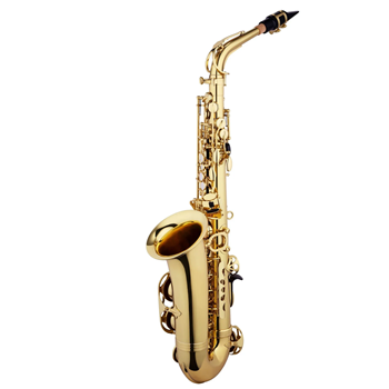 Jupiter  Eb Alto Saxophone JAS510A with Brass Neck, Plastic Pad Resonator - Gold-Lacquered Body and Keys
