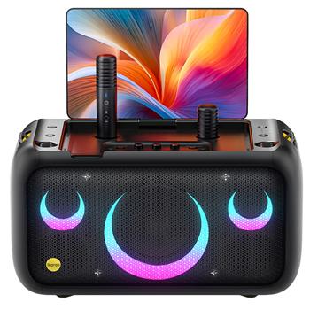 Ikarao BREAK X1 800W Portable Party Karaoke Speaker With Built in 13" Touch Screen Display & 2 Wireless Microphones
