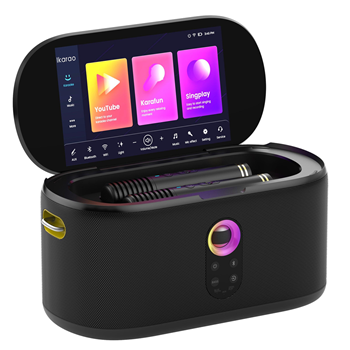 Ikarao SHELL S1 300W Portable Karaoke Speaker With Built-In 10" Touch Screen Display & 2 Wireless Microphones
