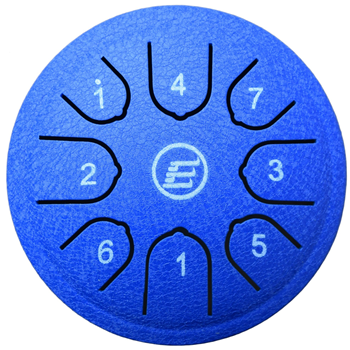 Ecko TD4/8N/BL Tongue Drum 4" - 8 Notes - Blue