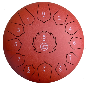 Ecko Percussions TD12/13N/RD Tongue Drum 12" - 13 Notes - Red