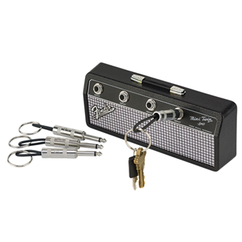 Fender 9190150300 Jack Rack Wall Mount Key Holder - with 4 Amp Plug Keychains