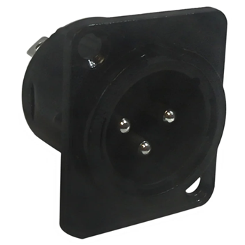 Bandstand XLR-M-IN-BK XLR Male Connector For D-Cut Opening