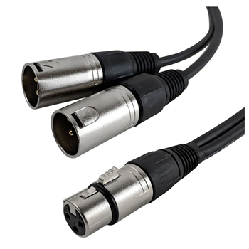 Bandstand XLR-1-SFMM XLR (F) to Dual XLR (M) Balanced Splitter Cable - 1ft