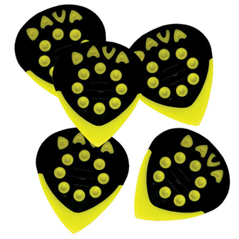 Dava D9124 Jazz Grips Nylon Picks - Neon (6pk)