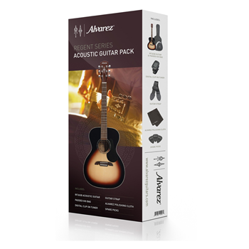 Alvarez RF26SSB-AGP Regent 26 Series Acoustic Guitar Starter Pack /w Bag, Tuner & Accessories