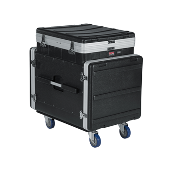 Gator GRC12X10-PU 12x10 PU ATA Wood PE Pop-Up Console 12RU Top 10RU Side Combo Rack Case
