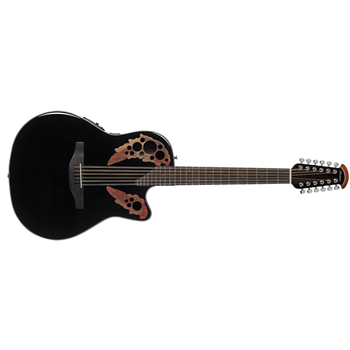 Ovation CE4412-5-G-U (Used) Celebrity Elite Mid Depth 12 String RH Acoustic Electric Guitar in Black