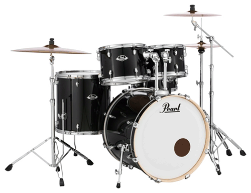 PEARL EXX725PC31 Export Series 5-Piece Drum - Jet Black w/Hrdw